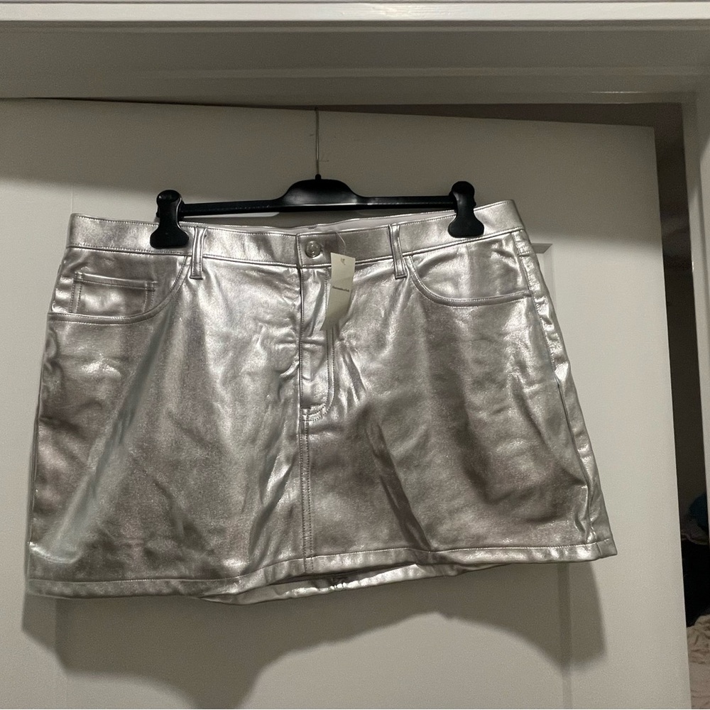 Abercrombie & Fitch Silver Metallic Women's Skirt